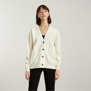 Everlane Organic Cotton Varsity Cardigan Sweater - Small